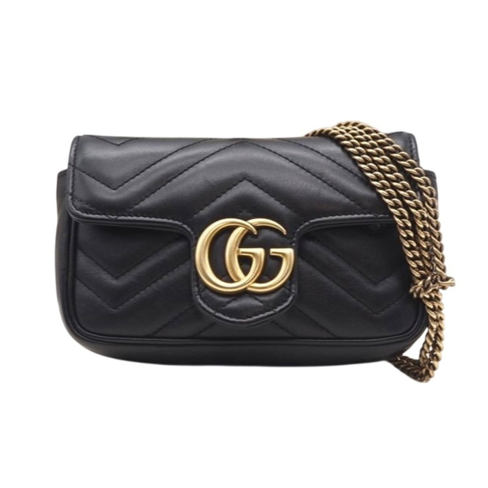 Gucci Leather Shoulder Bag: Gucci Leather Shoulder Bag A sleek and sophisticated Gucci leather shoulder bag, crafted from luxurious lambskin in rich black, adds a touch of timeless elegance to any outfit. With its classic design