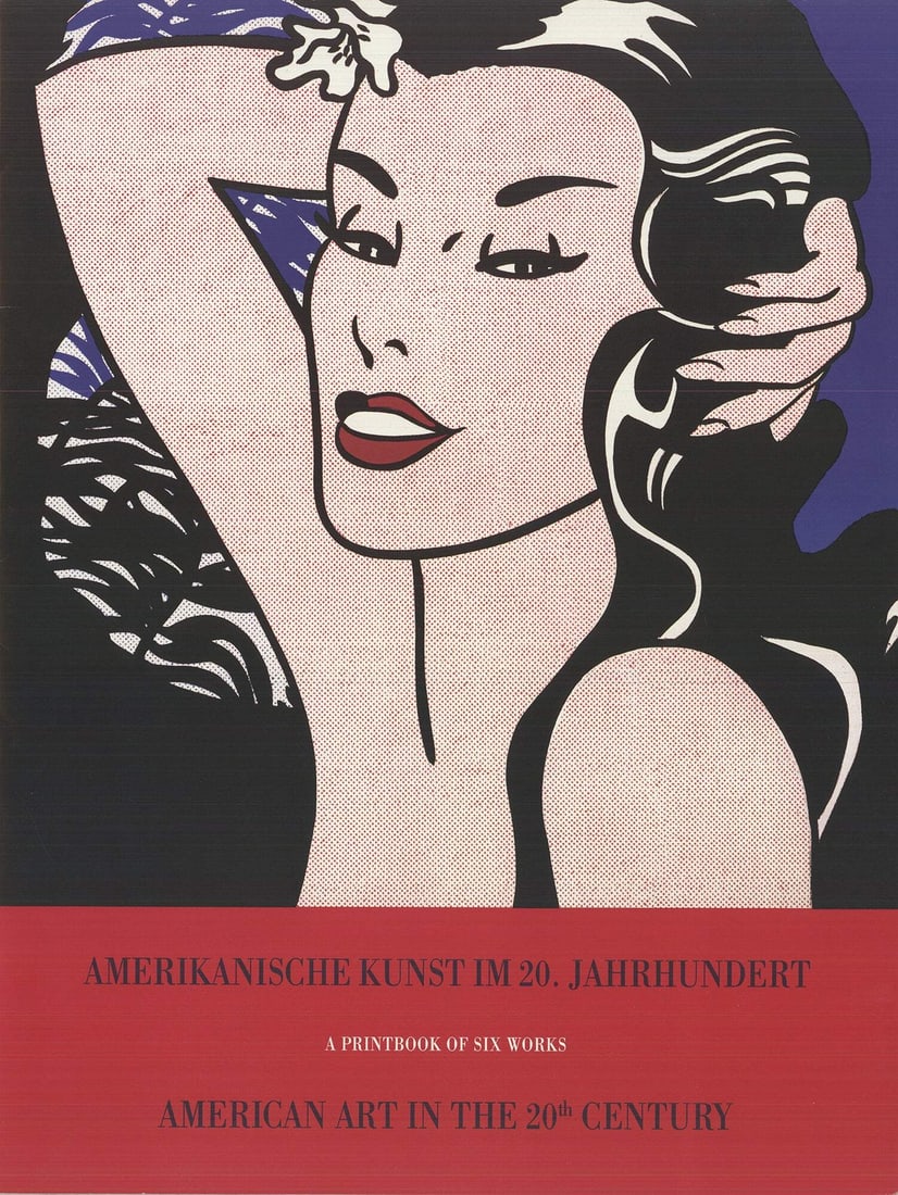 Lithograph ROY LICHTENSTEIN American Art in the 20th Century 15.75" x 12" Offset: Lithograph ROY LICHTENSTEIN American Art in the 20th Century 15.75" x 12" Offset A stunning lithograph by Roy Lichtenstein, American Art in the 20th Century is a vibrant and iconic piece that