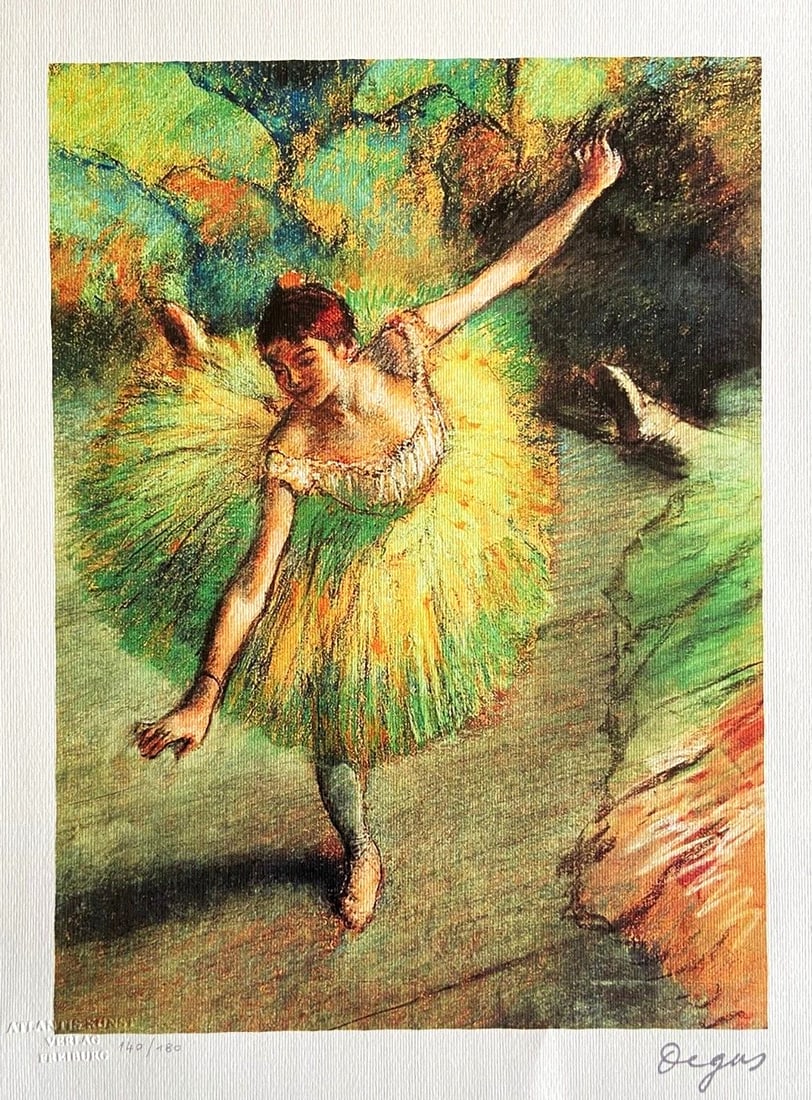 180 Edgar Degas Lithograph Op Numbered: 180 Edgar Degas Lithograph Op Numbered A rare opportunity to own a piece of art history, this 180 Edgar Degas lithograph is a stunning example of the French master's work, printed in limited edition