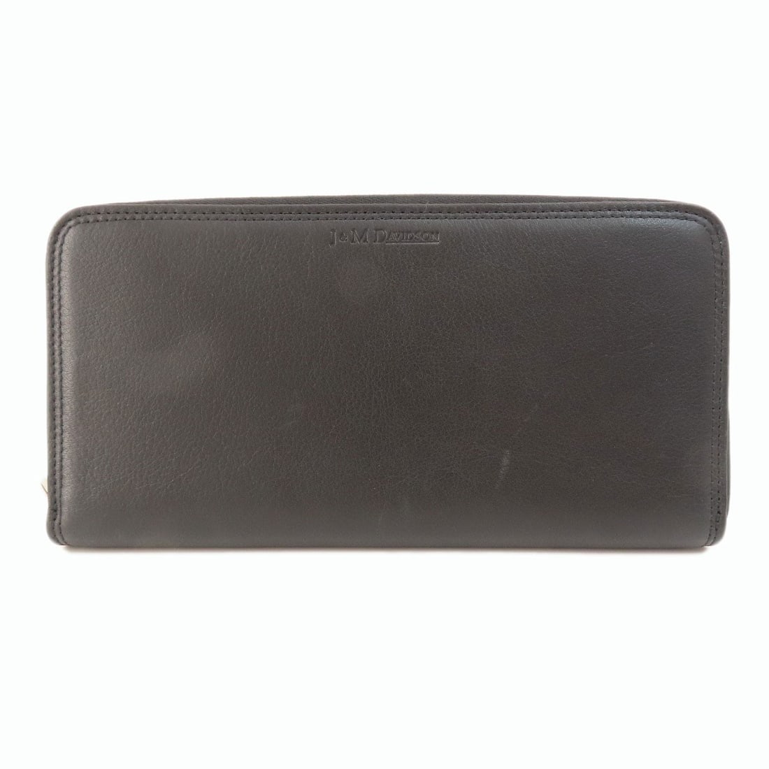J&M Davidson logo leather long wallet with coin pocket: J&M Davidson logo leather long wallet with coin pocket A sleek and timeless accessory for the modern gentleman, this J&M Davidson leather long wallet boasts a classic design with a coin pocket,