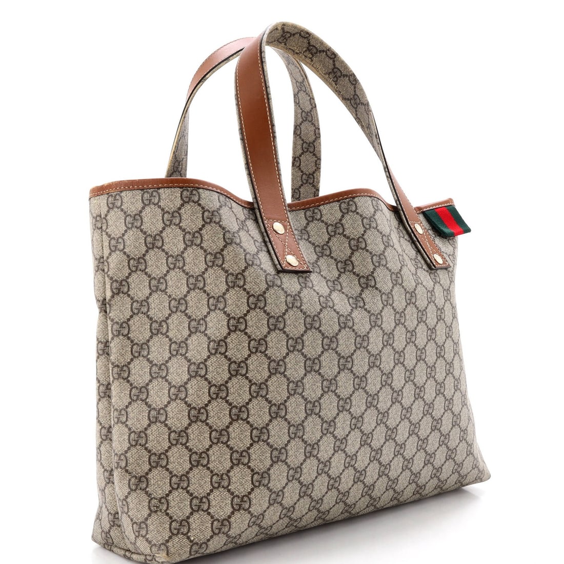 Gucci Medium GG Coated Canvas Web Loop Tote - 2