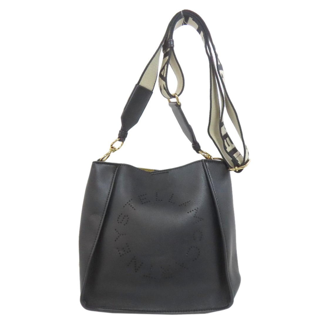 Calf Stella McCartney logo Shoulder Bag: Calf Stella McCartney logo Shoulder Bag Elevate your everyday with the sleek and sophisticated Calf shoulder bag from Stella McCartney. Crafted from rich calf leather, this timeless piece boasts a