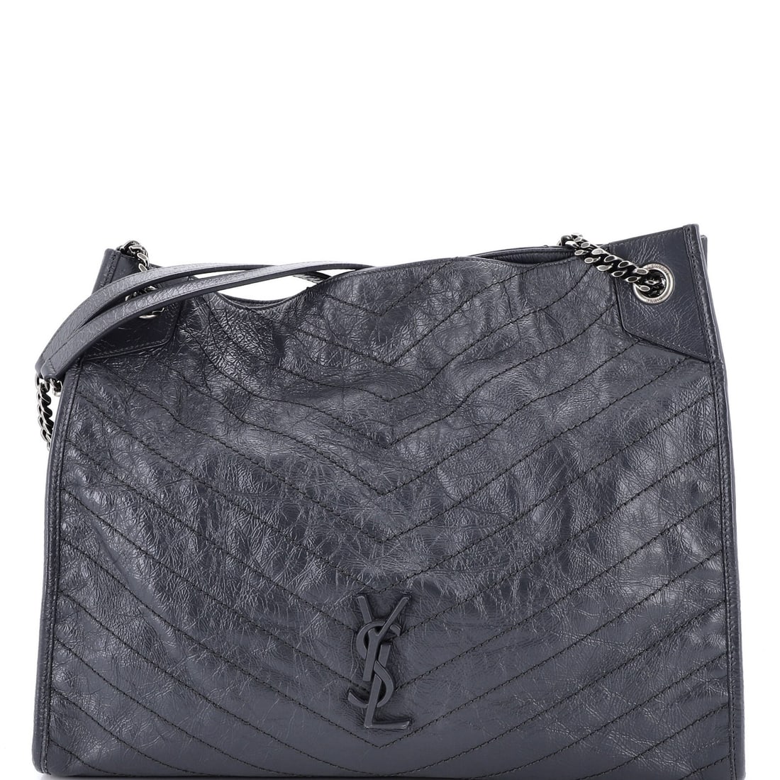 Saint Laurent Niki Shopping Tote - Large Matelasse Chevron Leather: Saint Laurent Niki Shopping Tote - Large Matelasse Chevron Leather The Saint Laurent Niki Shopping Tote is a timeless and stylish accessory that exudes luxury with its large, spacious interior and