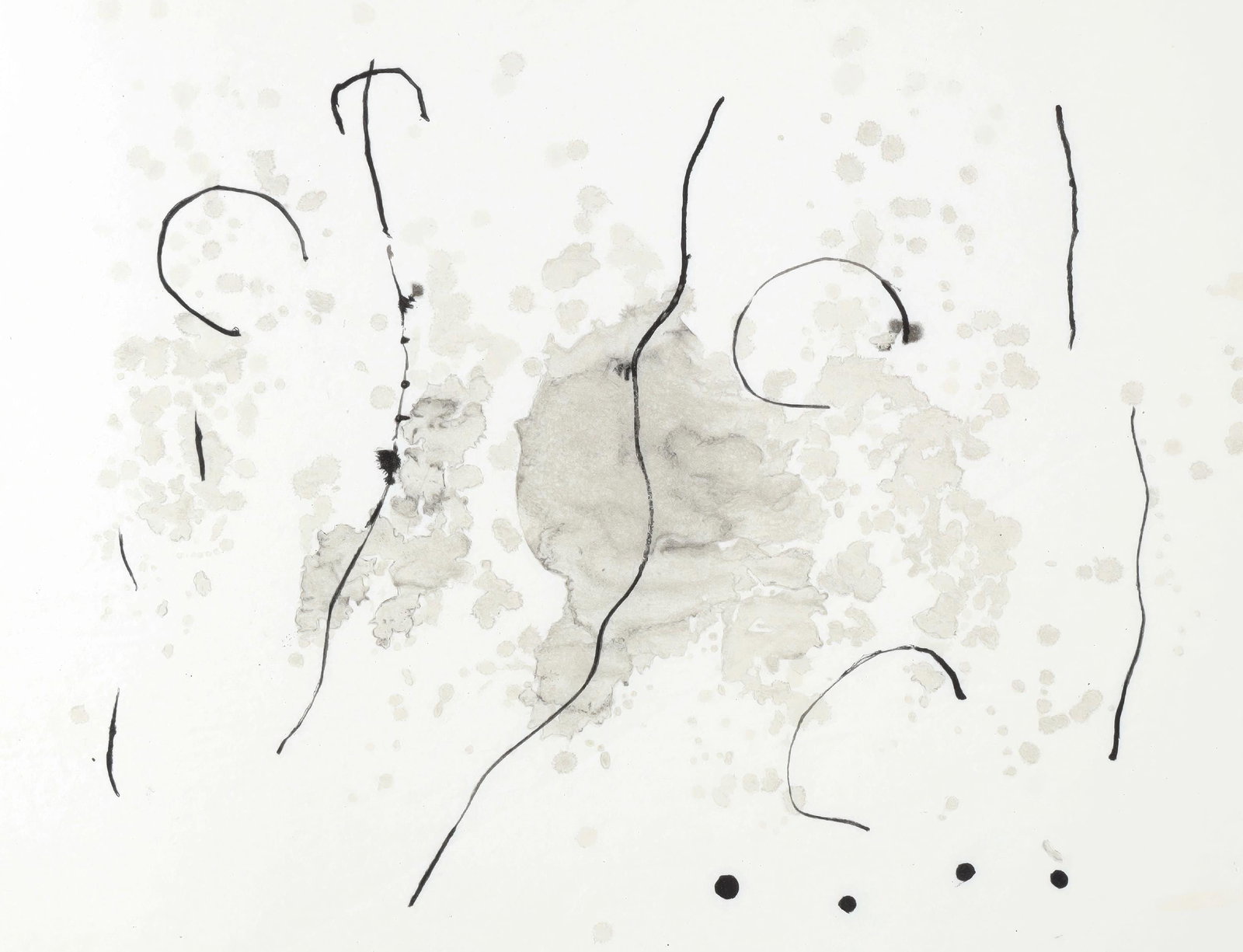 1963 - Joan Miro - Untitled - from Trace on the Water - Lithograph: 1963 - Joan Miro - Untitled - from Trace on the Water - Lithograph Experience the poetic universe of Joan Miro with this exquisite 1963 lithograph, Sans titre (Untitled), from his album Trace sur l'ea