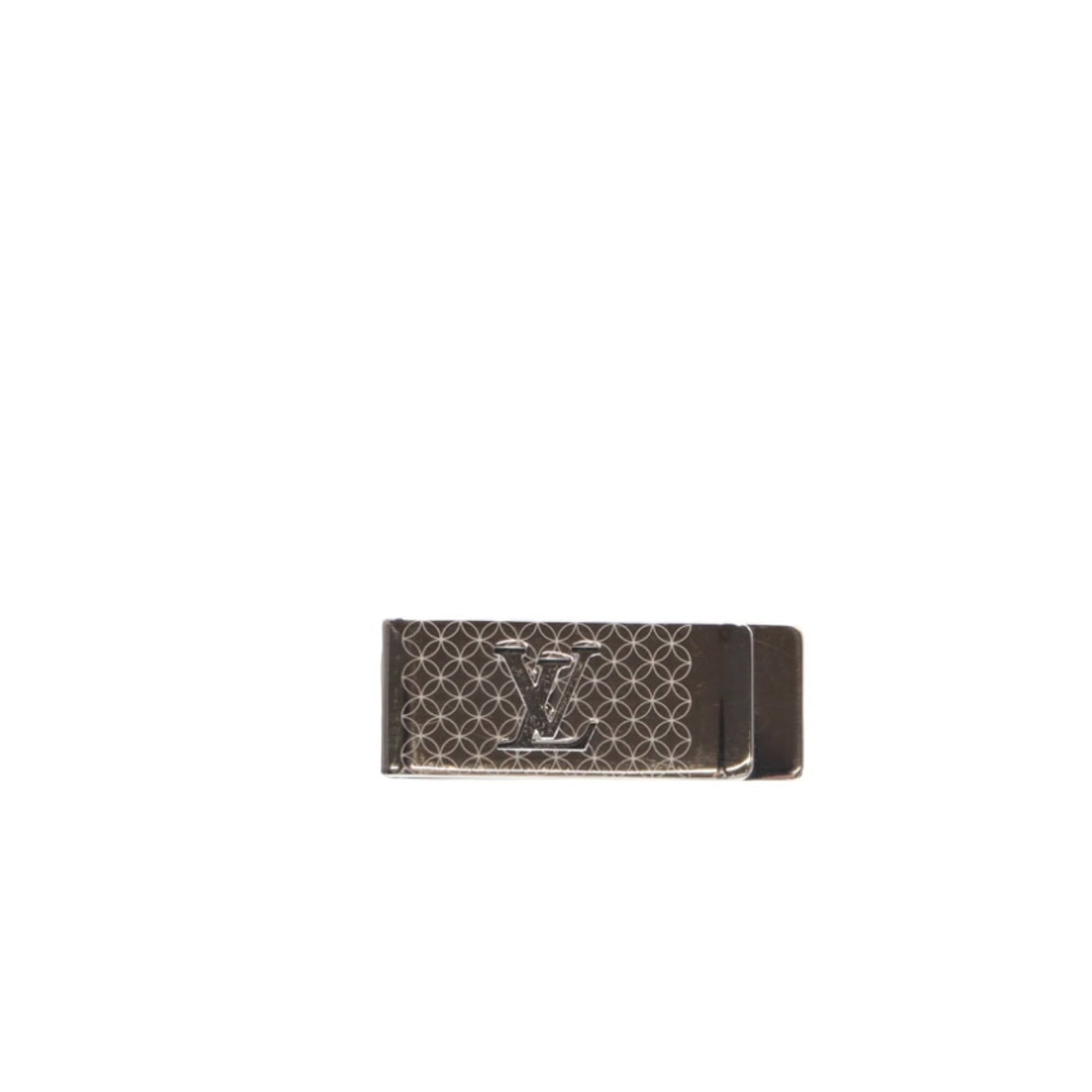 Louis Vuitton Stainless Steel Money Clip: Louis Vuitton Stainless Steel Money Clip A sleek and sophisticated accessory for the modern gentleman, this Louis Vuitton stainless steel money clip is a stylish way to carry your cash. With its