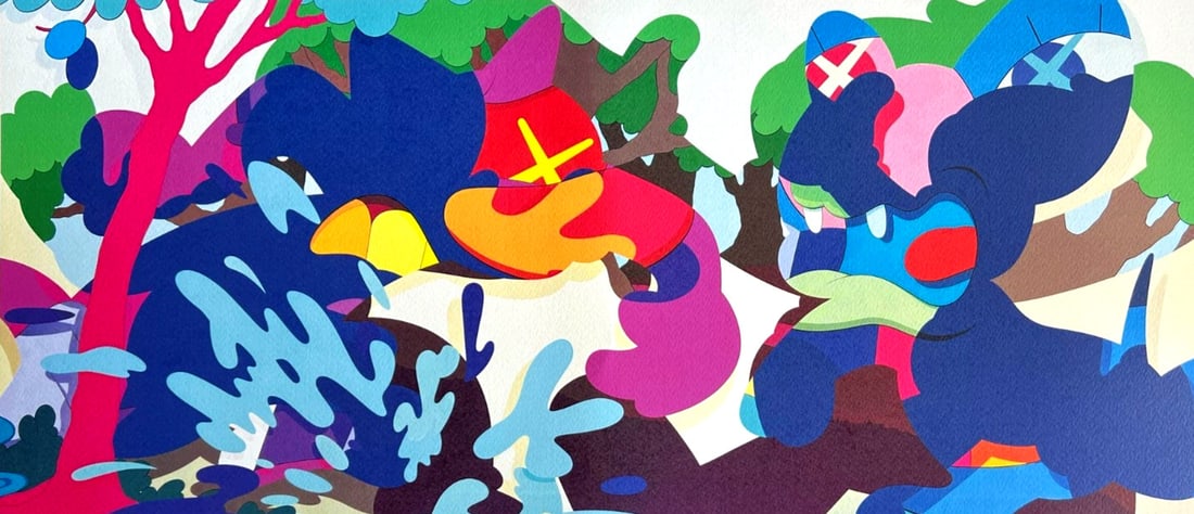 Limited Kaws Lithograph Numbered - 3