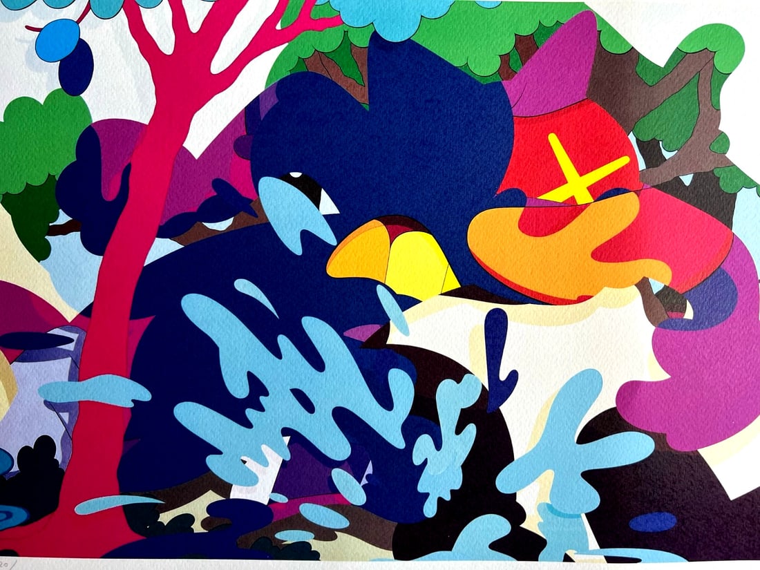 Limited Kaws Lithograph Numbered - 4
