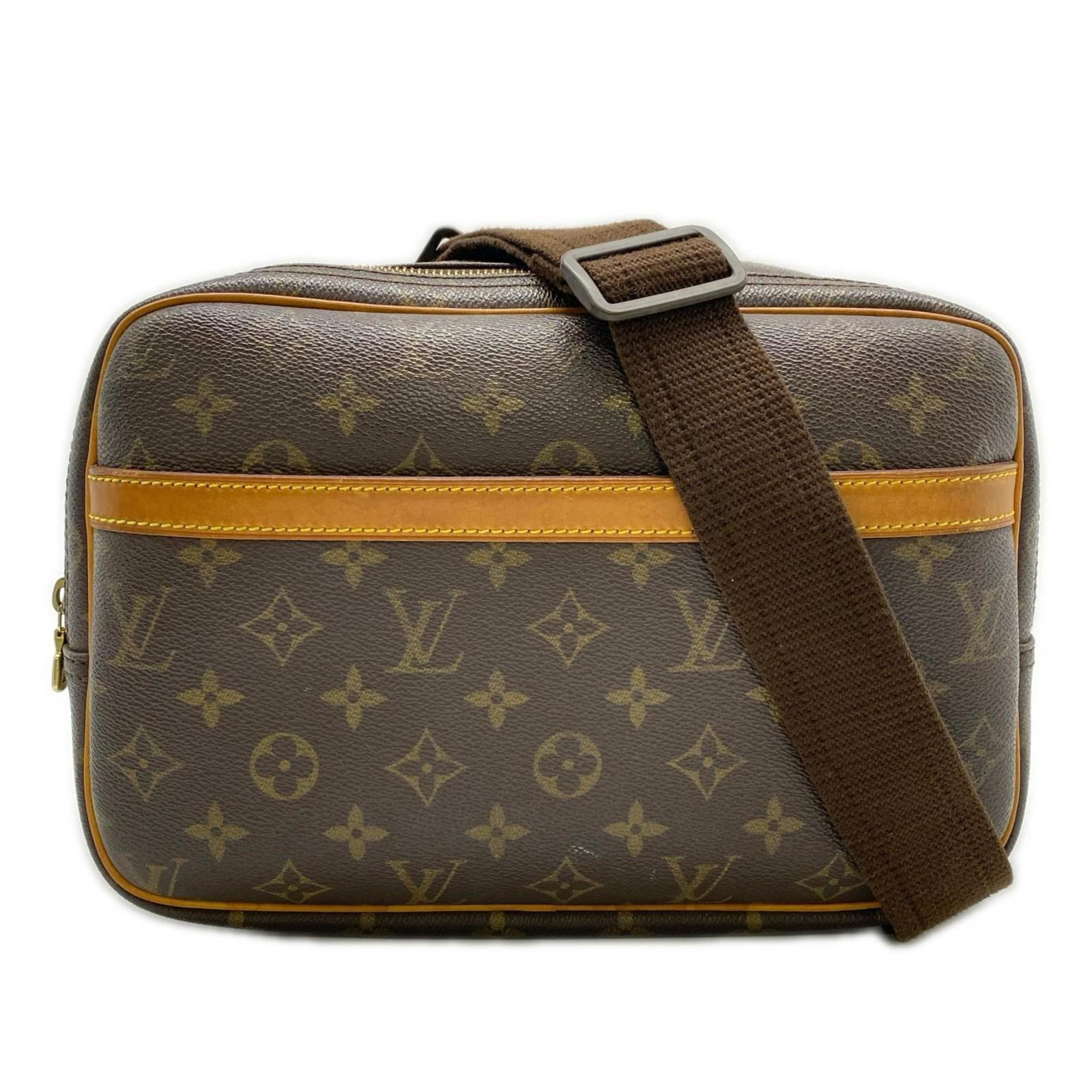 Louis Vuitton Coated Canvas and Leather Handbag: Louis Vuitton Coated Canvas and Leather Handbag A timeless piece from the iconic Louis Vuitton brand, this coated canvas and leather handbag boasts classic brown tones and sleek design, perfect for ad