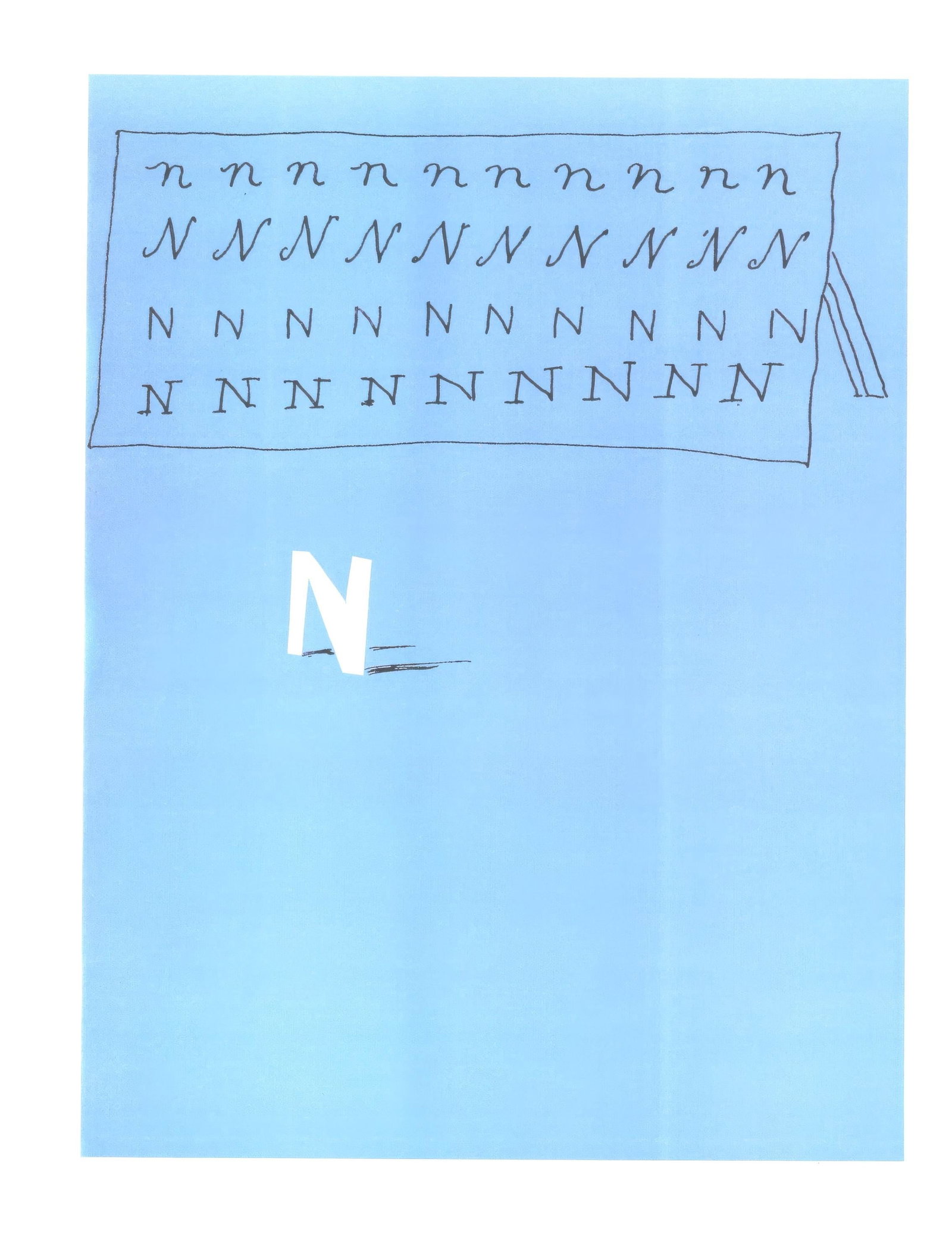 David Hockney, Letter N (from Hockney's Alphabet), Lithograph, 1991 (1 of 6)