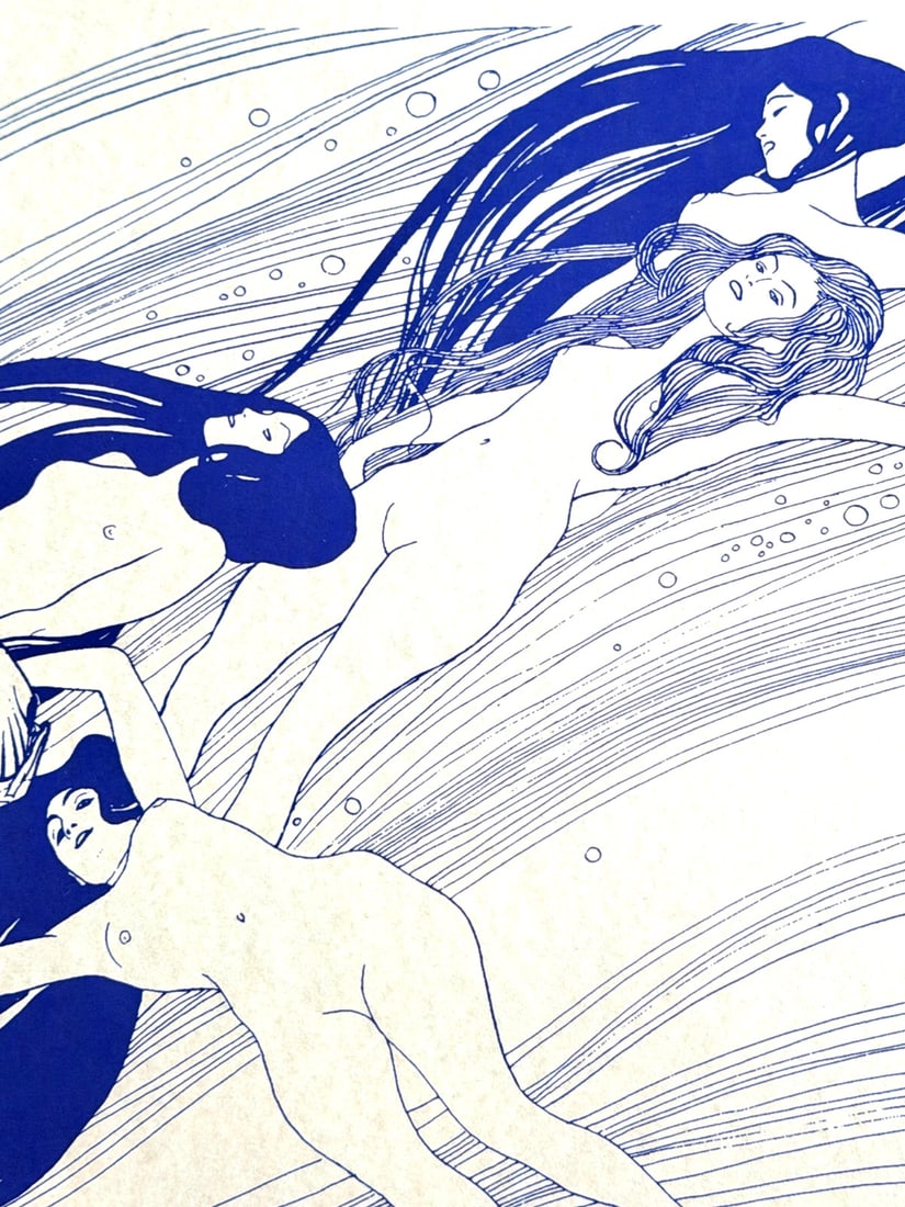 Numbered Gustav Klimt Lithograph Op - 3