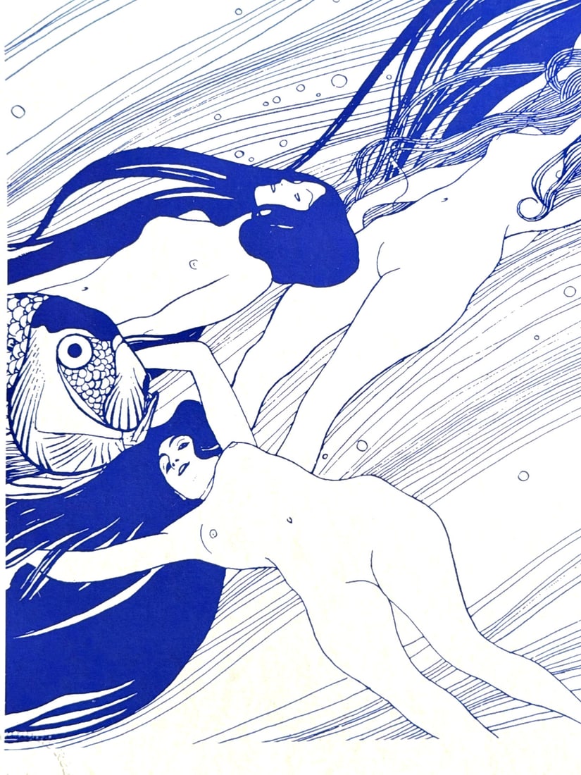 Numbered Gustav Klimt Lithograph Op - 4