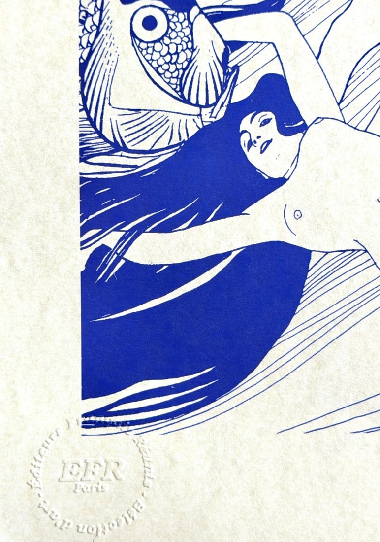 Numbered Gustav Klimt Lithograph Op - 5