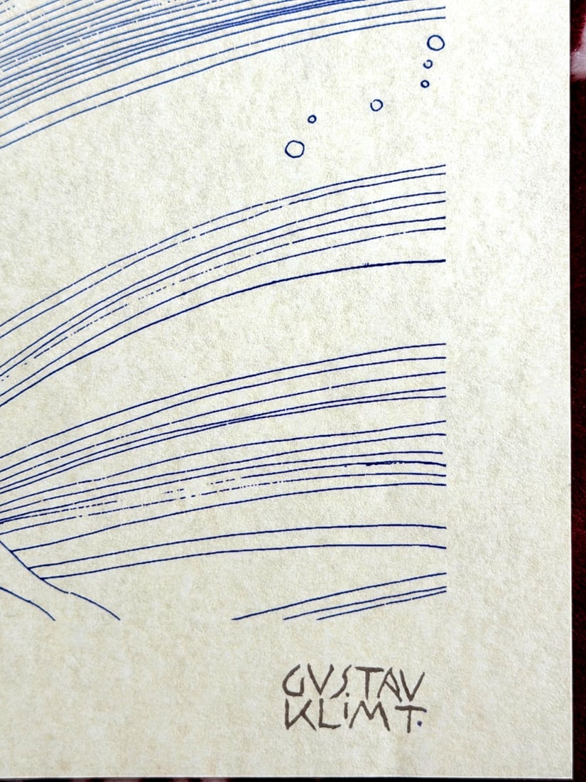 Numbered Gustav Klimt Lithograph Op - 6