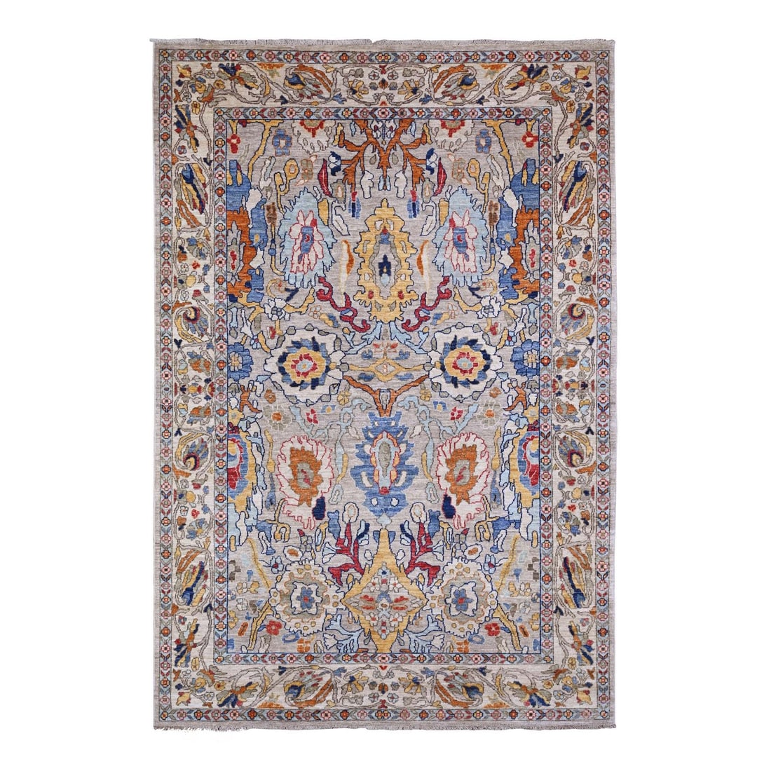 Rug 6'x8'9"Gray Aryana Ziegler Mahal Hand Knotted Vegetable Dyes Oriental: Rug 6'x8'9"Gray Aryana Ziegler Mahal Hand Knotted Vegetable Dyes Oriental Experience the rich beauty of traditional Afghan craftsmanship with this stunning 6'x8'9" Gray Aryana Ziegler Mahal Hand