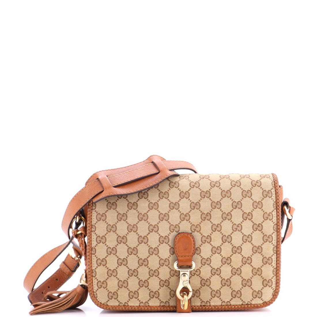 Gucci Marrakech Medium Messenger Bag in GG Canvas and Leather: Gucci Marrakech Medium Messenger Bag in GG Canvas and Leather Experience the timeless elegance of Gucci's Marrakech Medium Messenger Bag, crafted from high-quality GG Canvas and rich leather. This