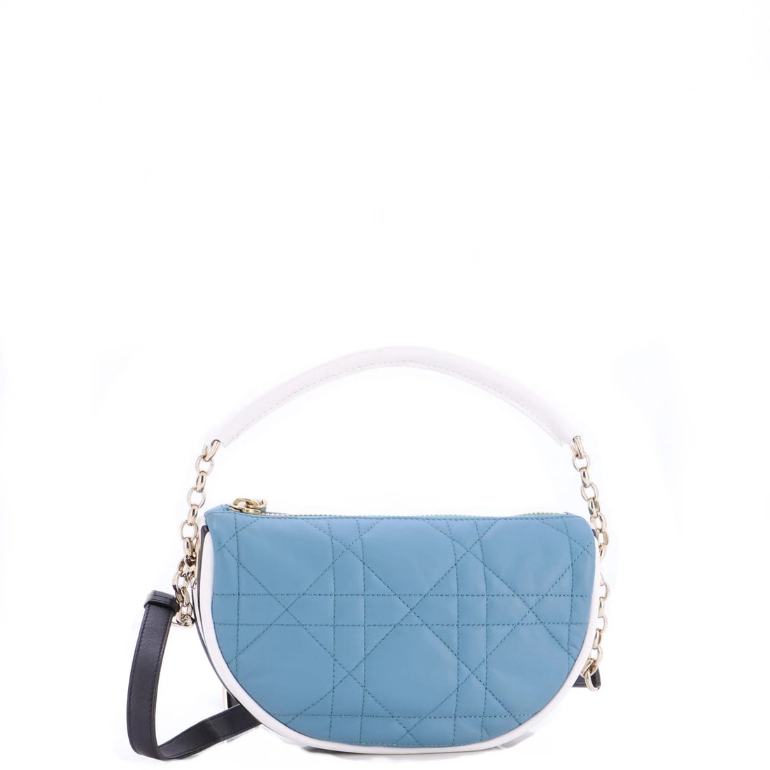 Christian Dior Small Lambskin Hobo with Cannage Quilt: Christian Dior Small Lambskin Hobo with Cannage Quilt A stunning Christian Dior Small Lambskin Hobo with Cannage Quilt exterior, this iconic handbag boasts sleek blue leather and gold-tone hardware.