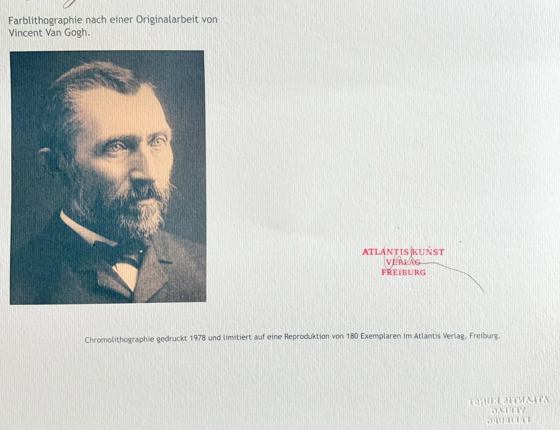 Numbered Vincent Van Gogh Lithograph - 8