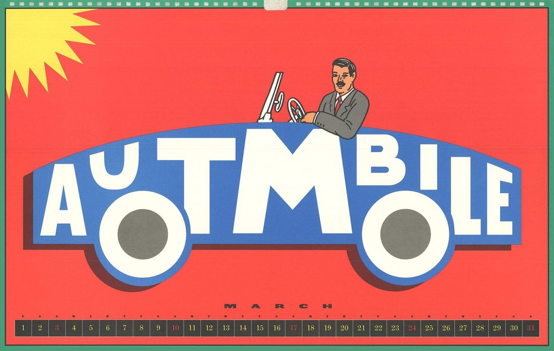 Advertising SEYMOUR CHWAST Cars IV 12" x 19" Lithograph 1996: Advertising SEYMOUR CHWAST Cars IV 12" x 19" Lithograph 1996 A rare opportunity to own a piece of automotive art, Seymour Chwast's "Cars IV" lithograph is a stunning 1996 print showcasing the artist's