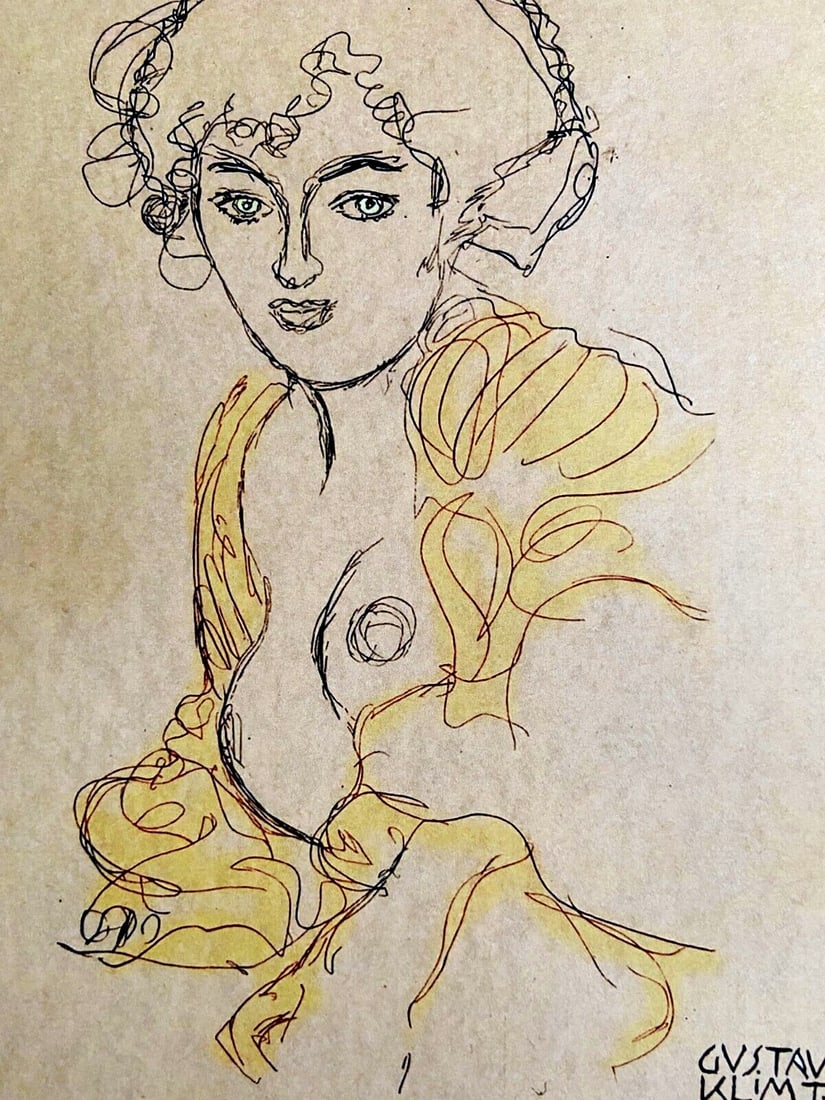 Egon Schiele Alberto Giacometti - Gustav Klimt Numbered: Egon Schiele Alberto Giacometti - Gustav Klimt Numbered Own a unique piece of art history with this numbered lithograph by Gustav Klimt, created in 1979 and printed in a limited edition of 175 hand-nu