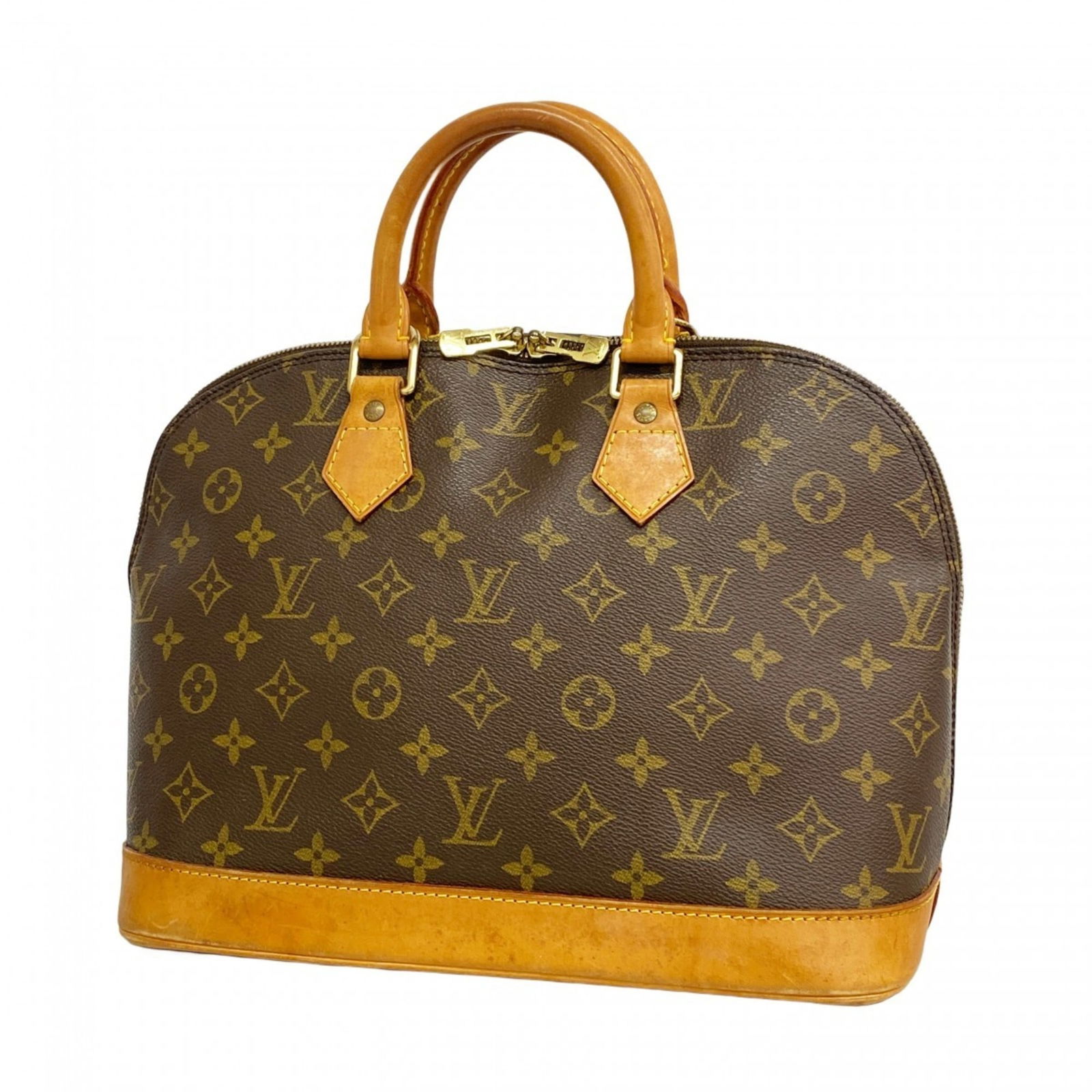 Handbag Louis Vuitton: Handbag Louis Vuitton A pre-owned Louis Vuitton handbag in rich brown leather, boasting the iconic monogram pattern and timeless design that exudes luxury and sophistication. With its classic size