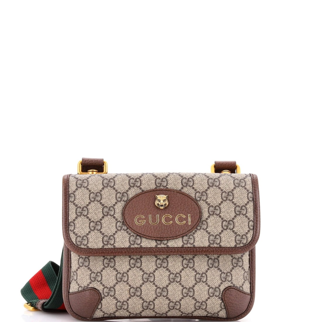 Small Gucci Neo Vintage Flap Messenger GG Coated Canvas (1 of 5)