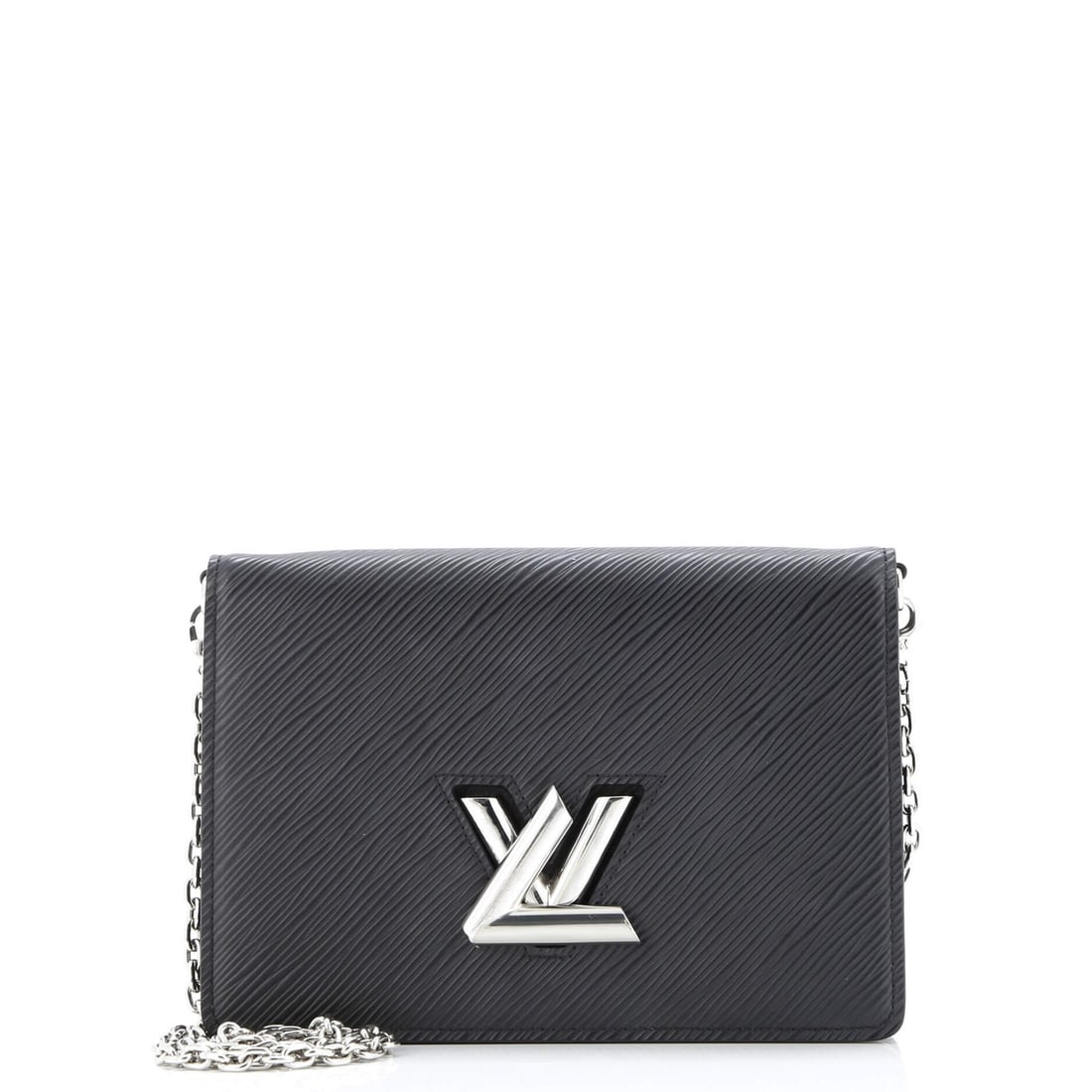 Louis Vuitton Twist Belt Wallet with Epi Leather Chain: Louis Vuitton Twist Belt Wallet with Epi Leather Chain A sleek and sophisticated accessory for the modern woman, this Louis Vuitton Twist Belt Wallet on Chain boasts a striking black Epi leather