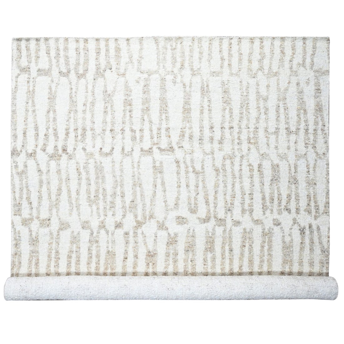 Swedish Design Hand-Knotted Ivory XL Pure Wool Rug (12'2"x15') (1 of 10)