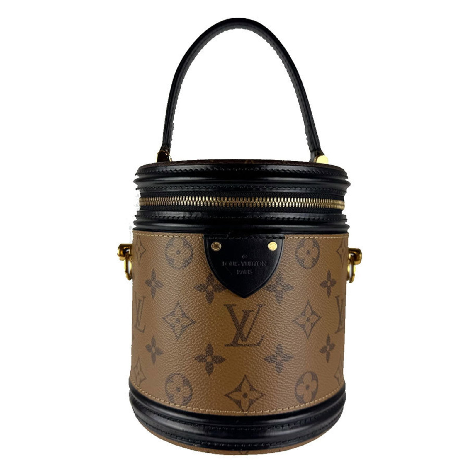 Louis Vuitton Monogram Reverse Shoulder Bag: Louis Vuitton Monogram Reverse Shoulder Bag Elevate your style with the iconic Louis Vuitton Monogram Reverse Shoulder Bag, boasting the signature monogram pattern in sleek black and brown hues. This