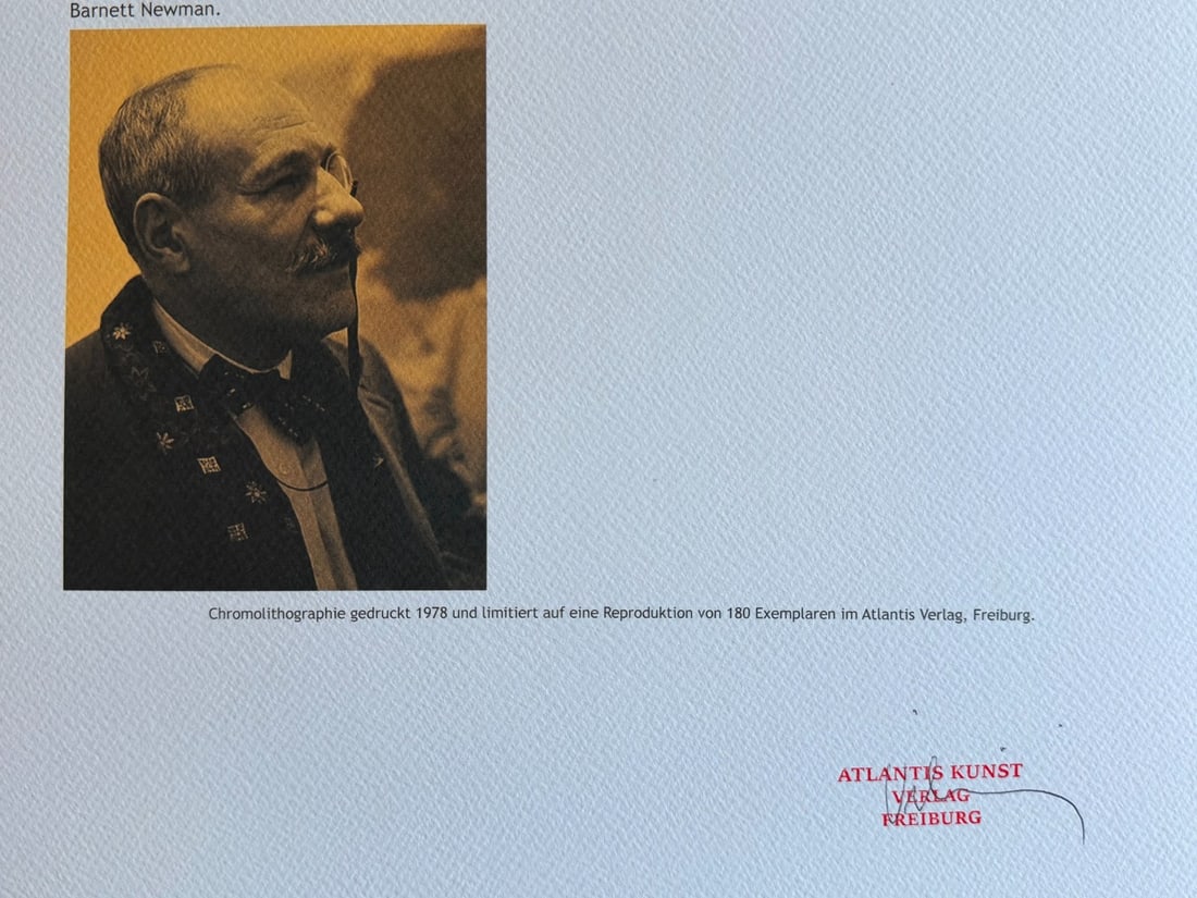 Numbered Barnett Newman Lithograph - 11