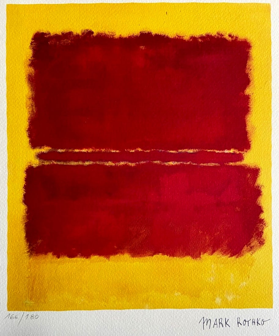 Stamp Mark Rothko Lithograph Op Numbered - 3
