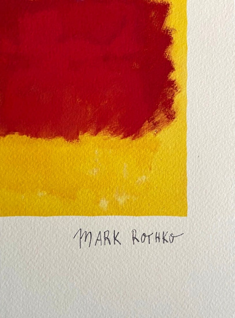 Stamp Mark Rothko Lithograph Op Numbered - 6