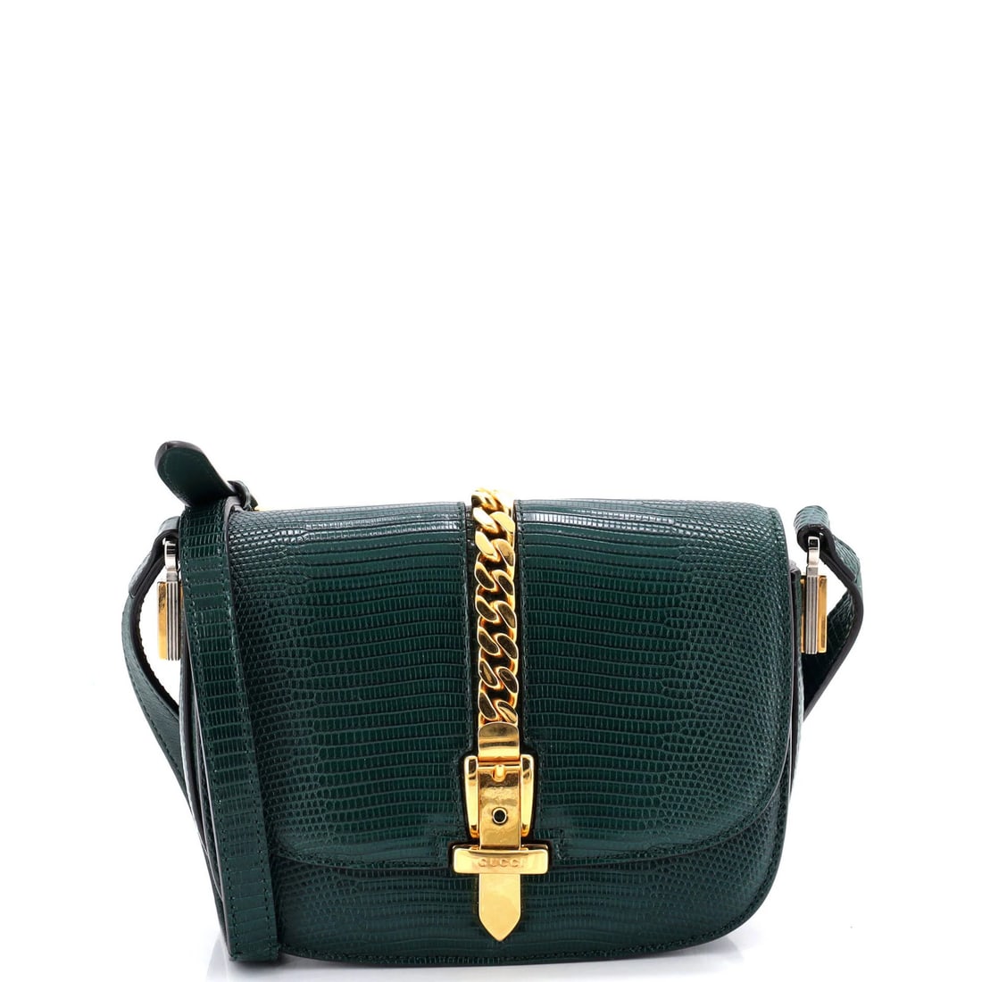 Gucci Sylvie Mini Lizard Shoulder Bag 1969: Gucci Sylvie Mini Lizard Shoulder Bag 1969 The Gucci Sylvie Mini Lizard Shoulder Bag 1969 is a rare and coveted piece from one of the most iconic fashion houses of all time. This exquisite, mini lizar