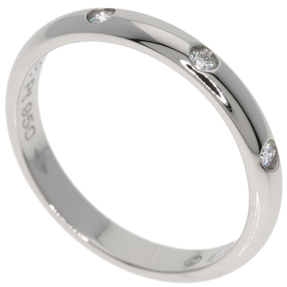 PT950 CARTIER Wedding 3P Diamond #47 Ring Platinum: PT950 CARTIER Wedding 3P Diamond #47 Ring Platinum Experience the timeless elegance of Cartier with this stunning platinum ring, adorned with a majestic 3P diamond set in a sleek platinum band. The