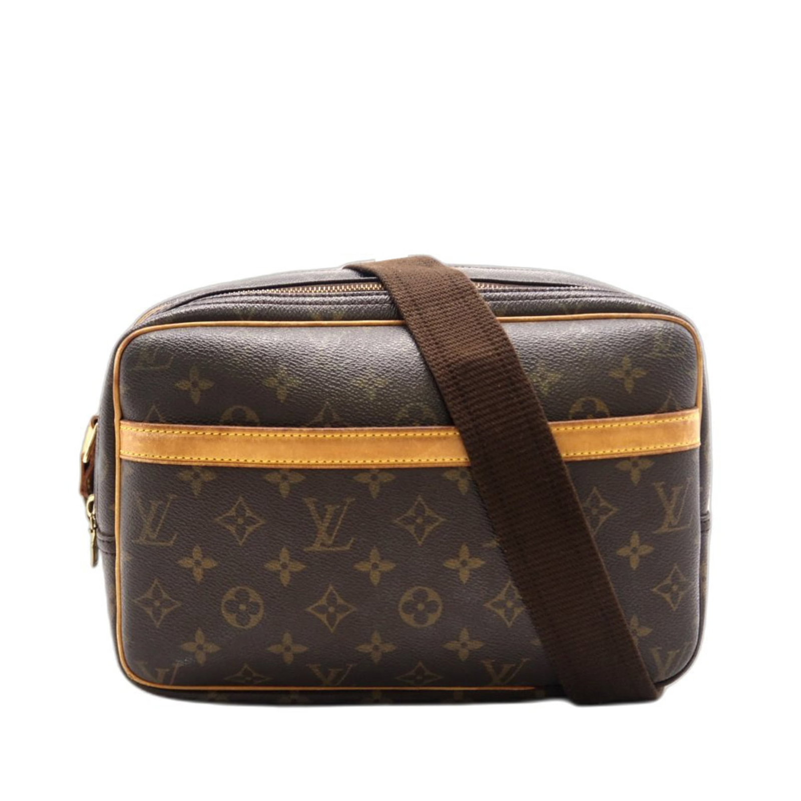 Louis Vuitton Coated Canvas Leather Shoulder Bag: Louis Vuitton Coated Canvas Leather Shoulder Bag A timeless classic from the iconic French brand, this Louis Vuitton shoulder bag boasts a rugged yet elegant design, with its coated canvas and
