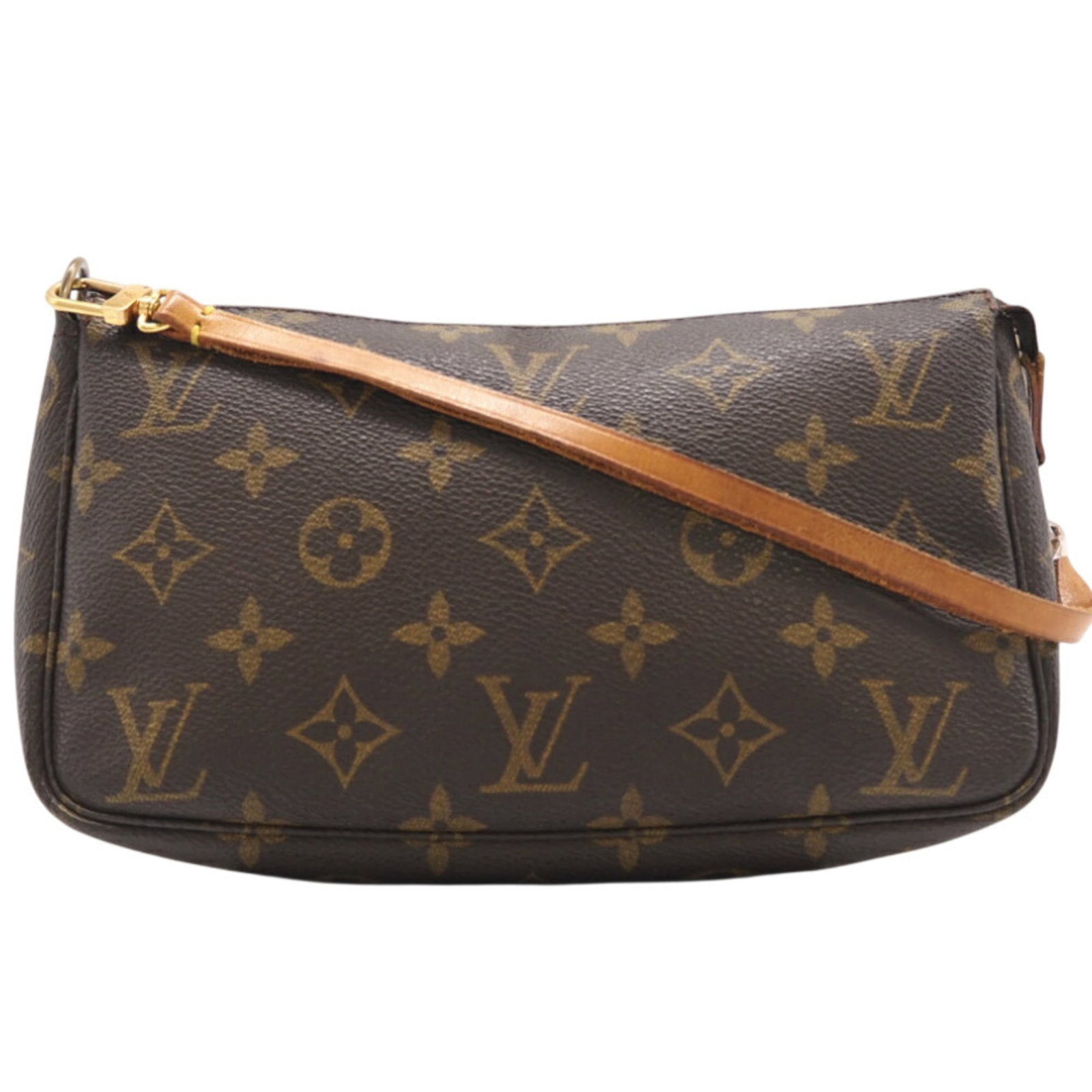 Louis Vuitton Monogram Pouch: Louis Vuitton Monogram Pouch A timeless piece from the iconic Louis Vuitton brand, this monogram pouch boasts the signature brown Monogram pattern and classic design that exudes luxury. With its sturd