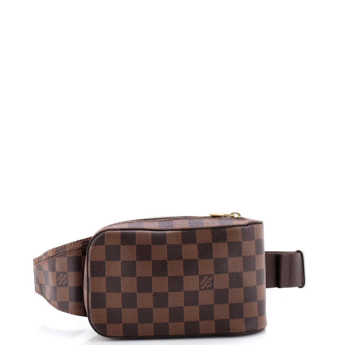 Damier Louis Vuitton Geronimos Waist Bag: Damier Louis Vuitton Geronimos Waist Bag Experience the iconic style of Louis Vuitton with this Damier Geronimos Waist Bag, boasting the classic canvas coated exterior and signature brown color that