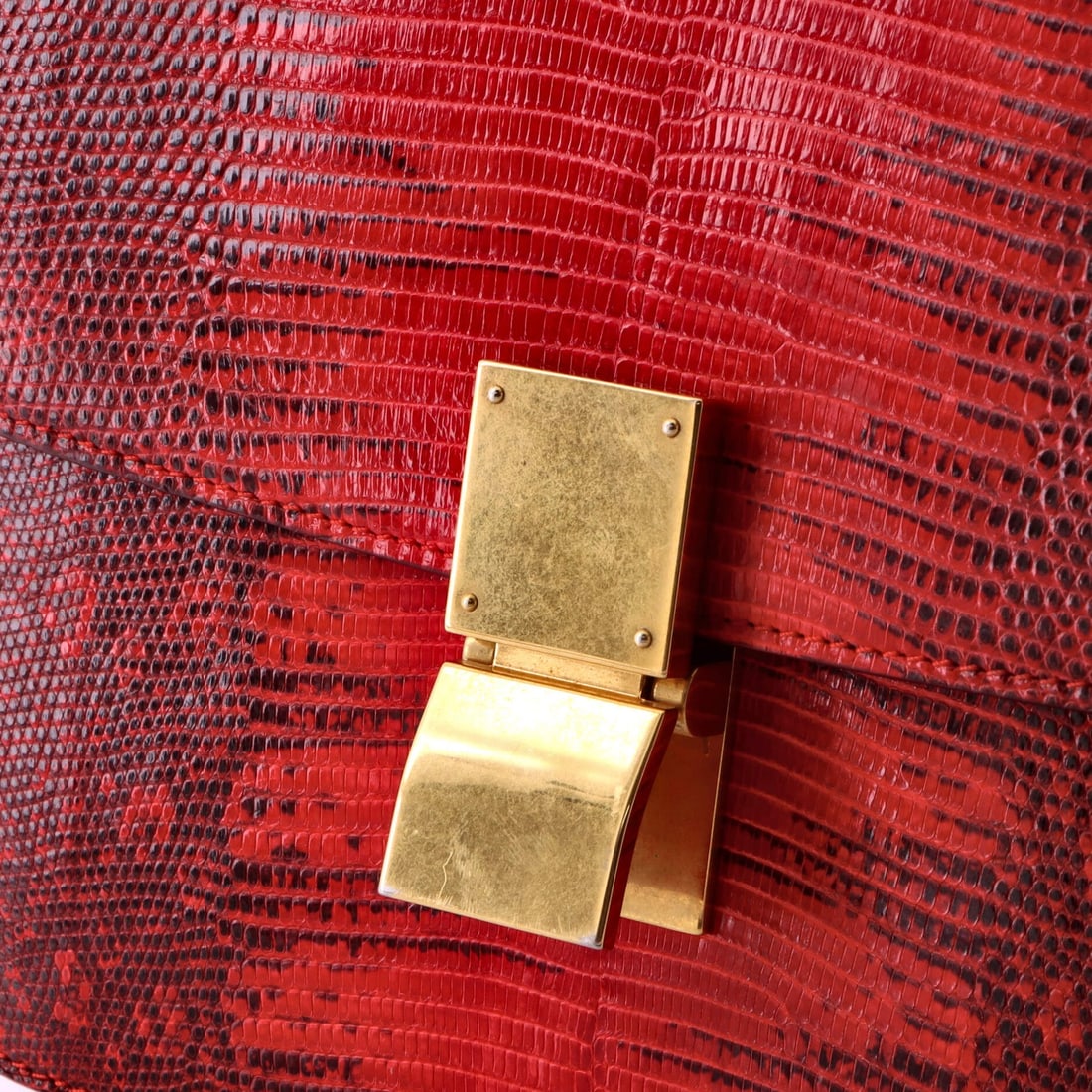 Celine Classic Medium Lizard Box Bag - 6