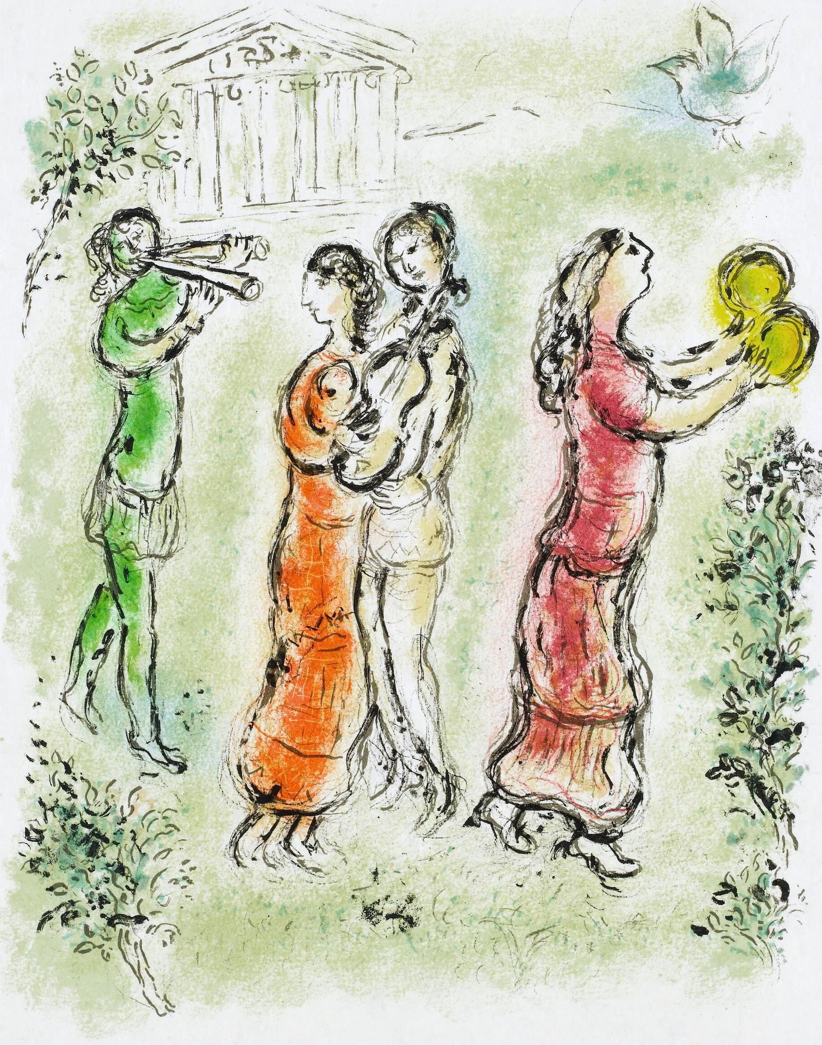 Lithograph - Marc Chagall - Das Fest - Homer - Die Odyssee: Lithograph - Marc Chagall - Das Fest - Homer - Die Odyssee A rare opportunity to own an unsigned lithograph by Marc Chagall, one of the most renowned artists of the 20th century, is presented in this