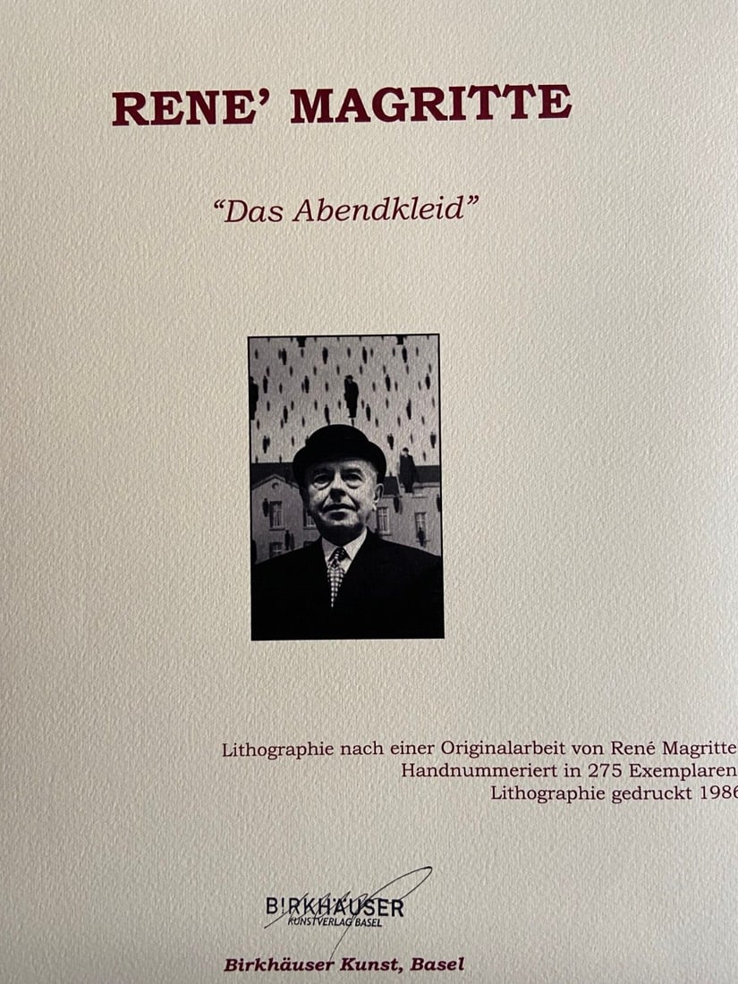 Magritte Lithograph # (Ren) - 8