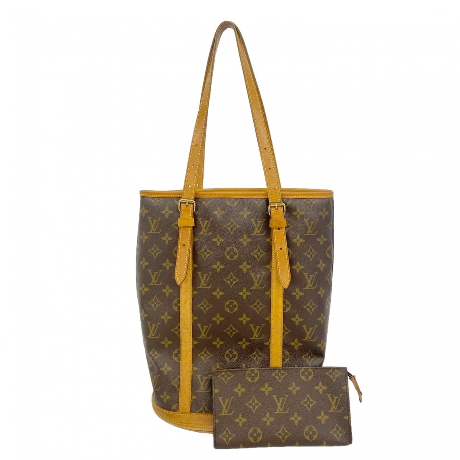 Bag Louis Vuitton Tote: Bag Louis Vuitton Tote A timeless and stylish brown Louis Vuitton tote bag, perfect for everyday use, boasts the iconic monogram pattern and durable leather construction that has become synonymous