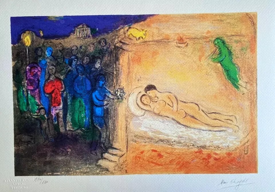 op - Marc-Chagall Lithograph -made - 2