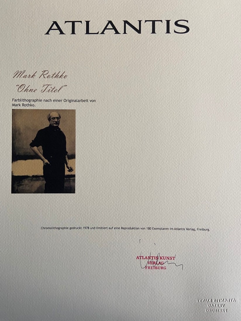 Mark Rothko Lithograph # - 8