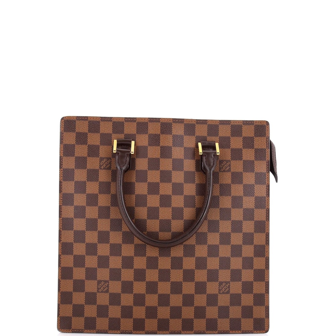Louis Vuitton Damier PM Venice Sac Plat Bag: Louis Vuitton Damier PM Venice Sac Plat Bag A rare find for the Louis Vuitton enthusiast, this classic Damier PM Venice Sac Plat Bag boasts timeless elegance with its iconic brown canvas exterior and