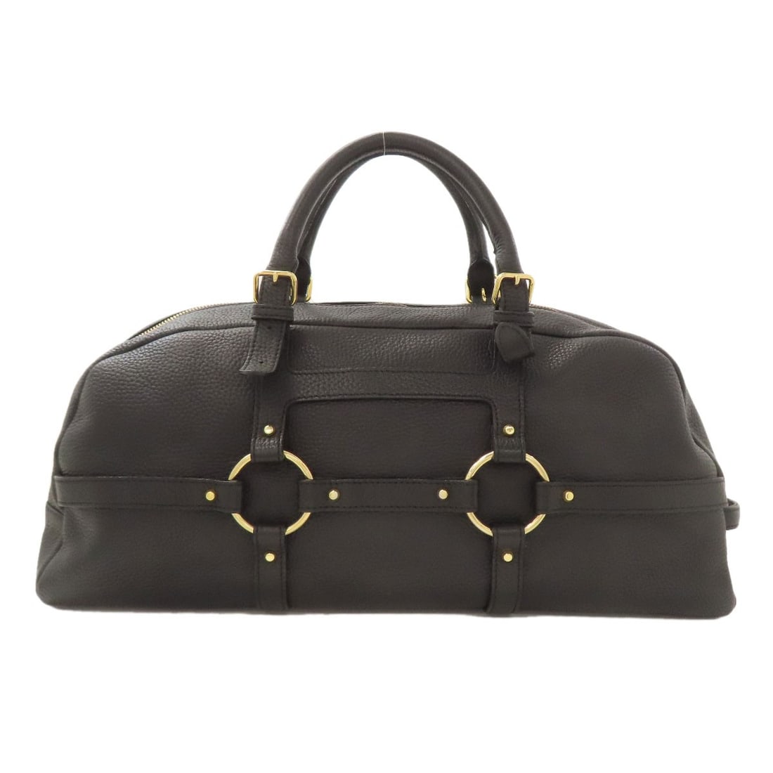 Boston Leather Bag with ADMJ Logo - 2