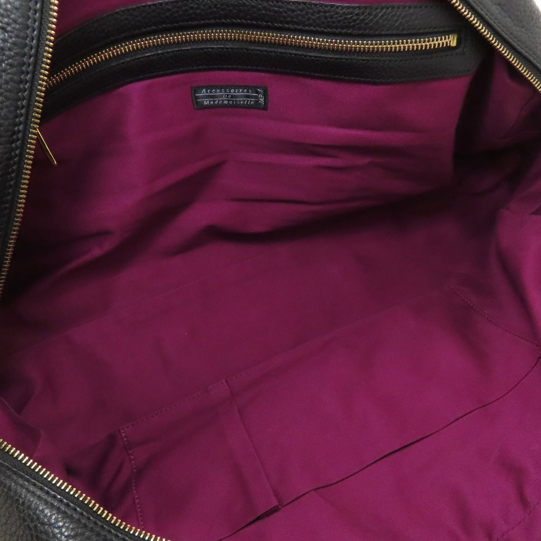 Boston Leather Bag with ADMJ Logo - 5