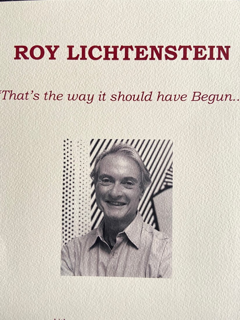 Numbered Roy Lichtenstein Lithograph - 10