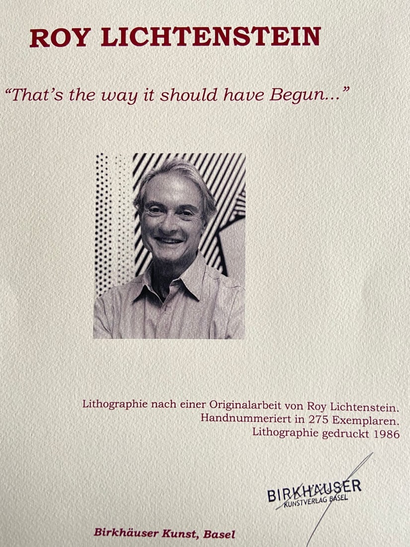 Numbered Roy Lichtenstein Lithograph - 9