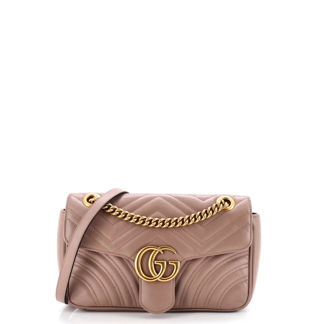 Gucci GG Marmont Flap Bag - Small Matelasse Leather: Gucci GG Marmont Flap Bag - Small Matelasse Leather The Gucci GG Marmont Flap Bag is a timeless, neutral-toned accessory that exudes effortless elegance. Crafted from high-quality matelasse leather,