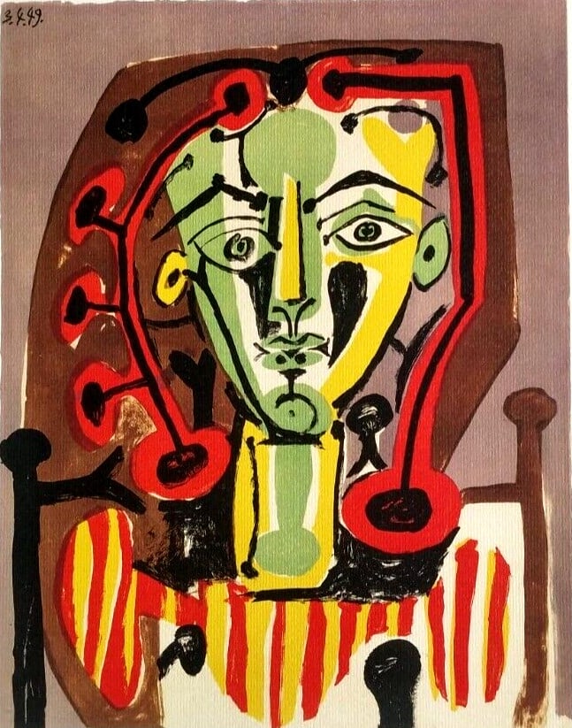 Stamped Pablo Picasso Lithograph Numbered: Stamped Pablo Picasso Lithograph Numbered A rare opportunity to own a piece of art history, this stamped Pablo Picasso lithograph is a unique and highly sought-after collector's item. Printed in 1978