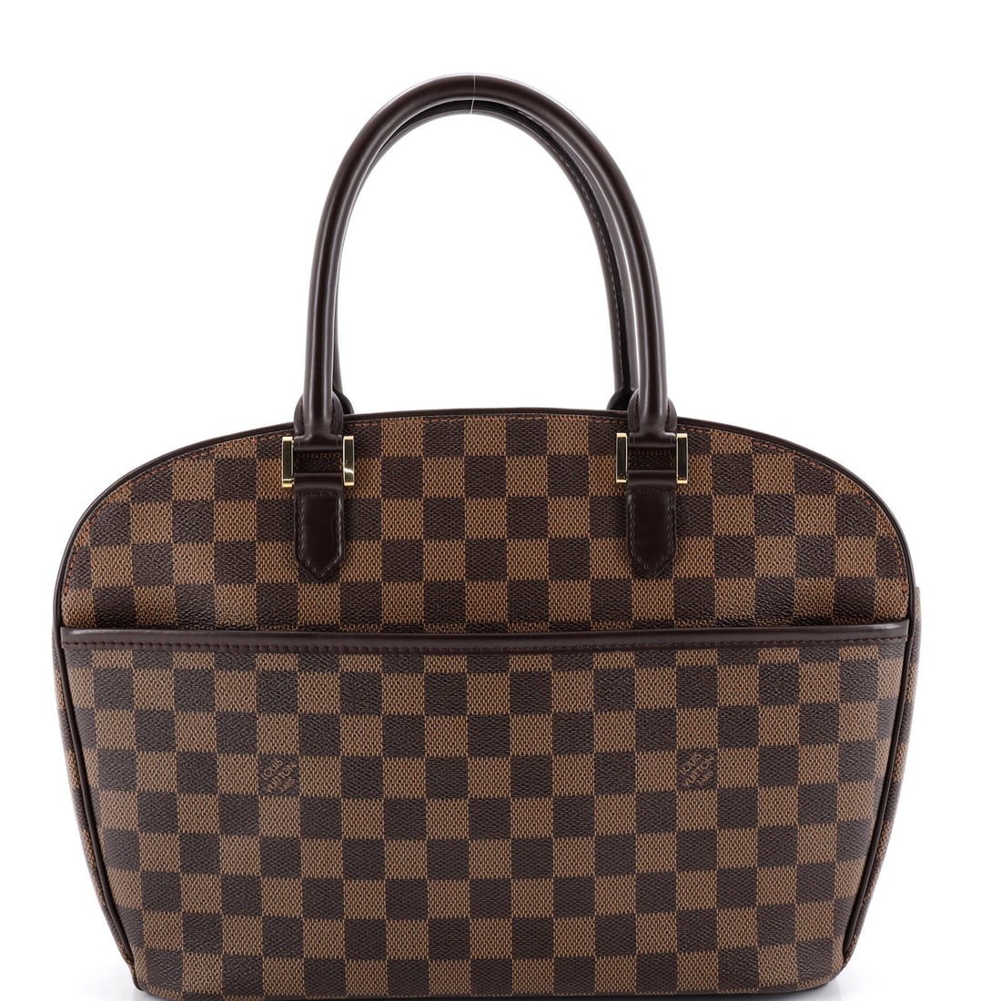 Louis Vuitton Damier Horizontal Sarria Handbag: Louis Vuitton Damier Horizontal Sarria Handbag A stunning Louis Vuitton Damier Horizontal Sarria Handbag, boasting the iconic brand's signature canvas coated leather exterior in rich brown hues and